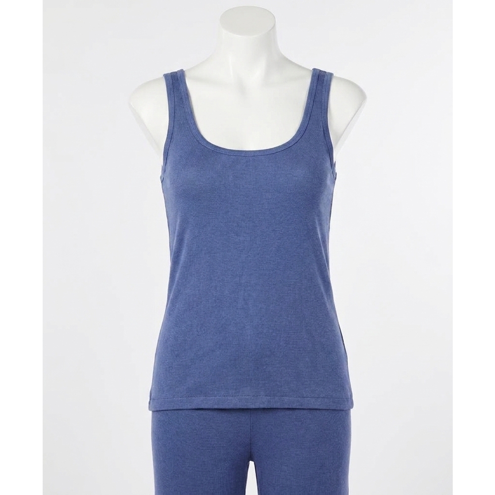 NEW FRENCH KYSS knit tank top in denim